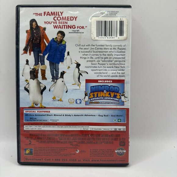 Mr. Popper's Penguins DVD Starring Jim Carrey - Picture 2 of 3